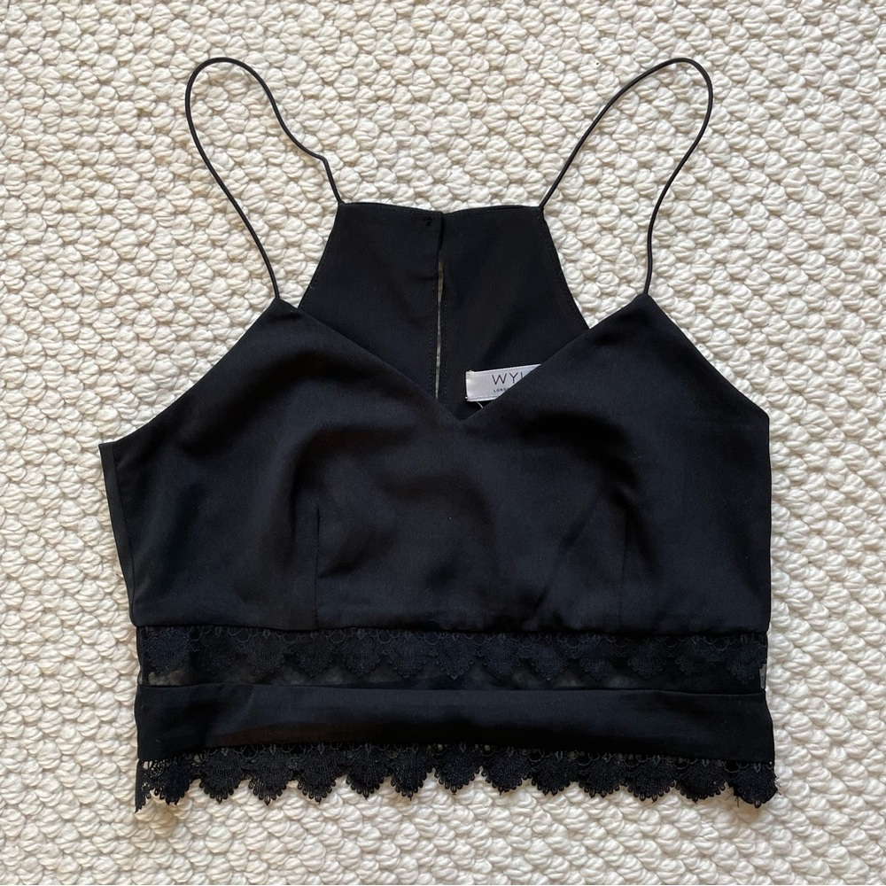 Wyldr black dressy halter top